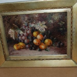 Oil on Canvas Still Life Fruit Signed Painting